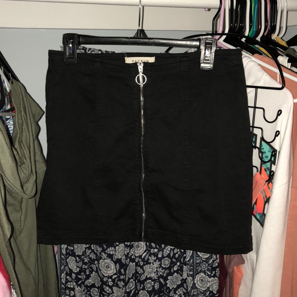 Black Zipper Up Pacsun Skirt